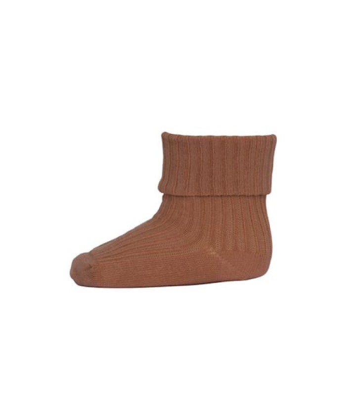 Mp.Denmark Baby rib Socks Tawny Brown 533 858